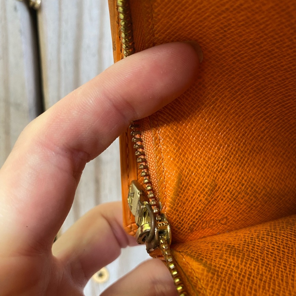Louis Vuitton Sarah Epi leather long wallet mini crossbody orange gold - Picture 7 of 11